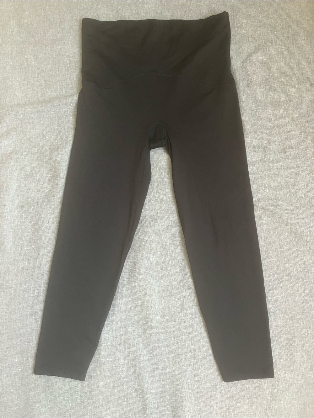 SPANX Black Sculpting Leggings with Fold-Over Waistband